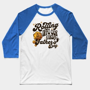 First Father's Day Dungeons & Dragons Dad Baseball T-Shirt